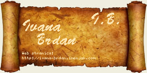 Ivana Brdan vizit kartica